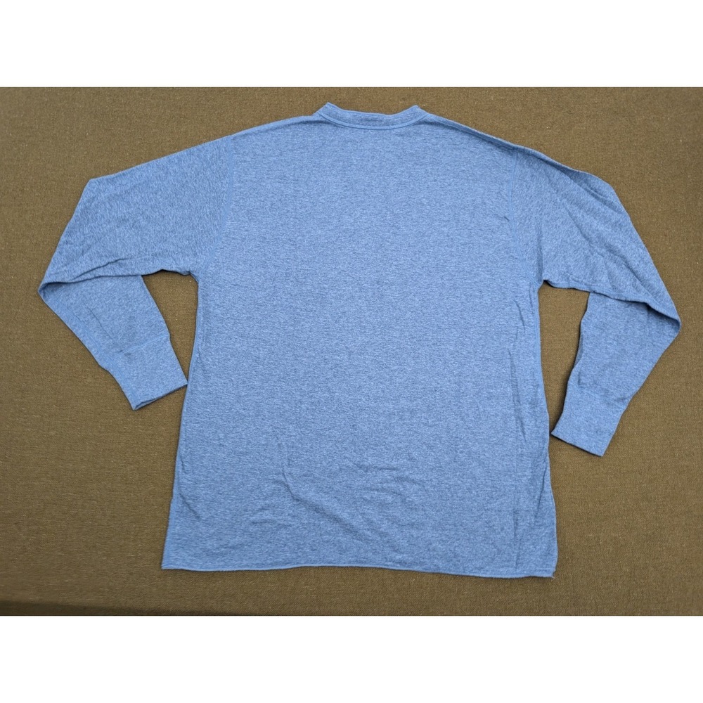 LL Bean  Shirt Mens XL Regular River Driver Henley Wool Blend Double Layer - Picture 2 of 8